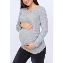 Блуза за бременни в светло бежово